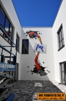 ipr eppingen wanddurchbruch logo billmaier die wandgestaltung graffiti innenhof
